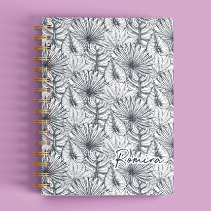 Black Flower Planner