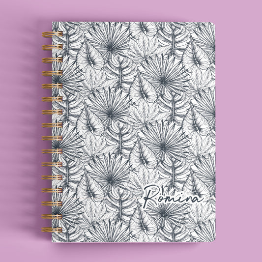 Black Flower Planner